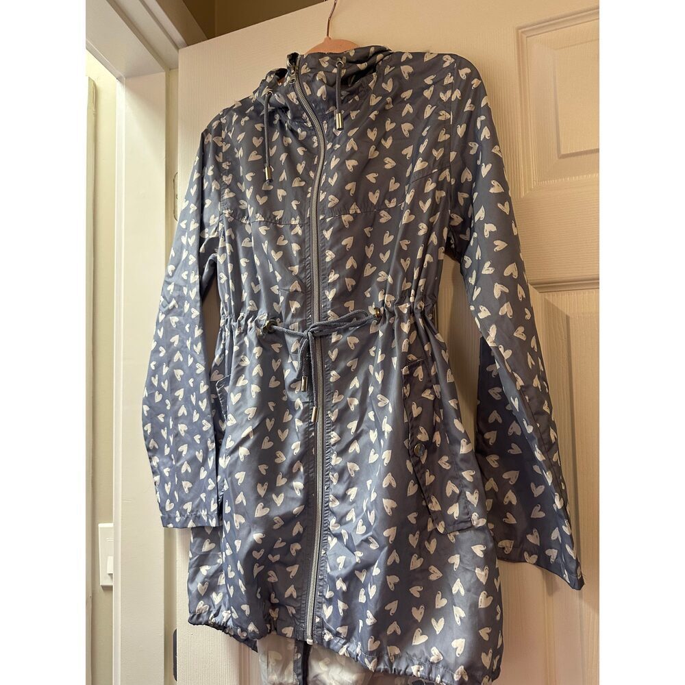 Parka in a Pocket Hearts Windbreaker Rain Coat in Small